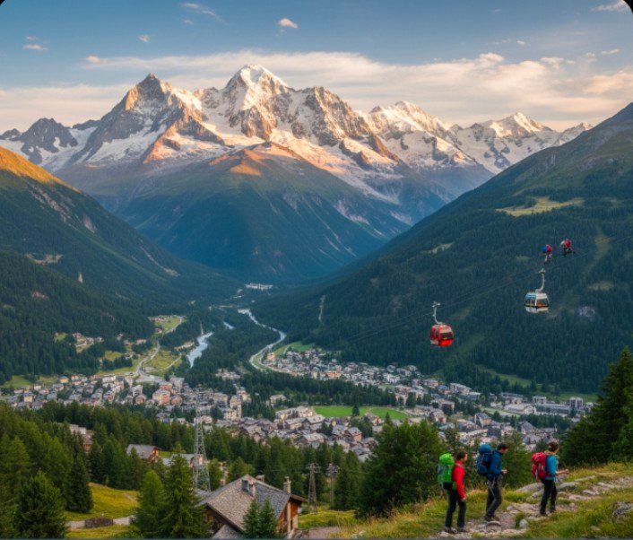 Chamonix living on top of the world at Mont Blanc